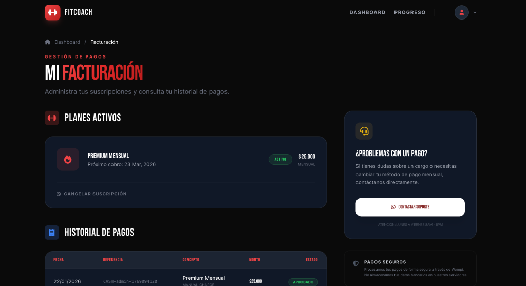 Facturación y control de pagos